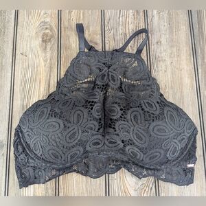 Pink The Lace High Neck Push Up Bra Large In Excellent Condition